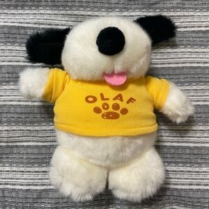 Peanuts Camp Snoopy Olaf Plush Dog 2009 White Black Yellow